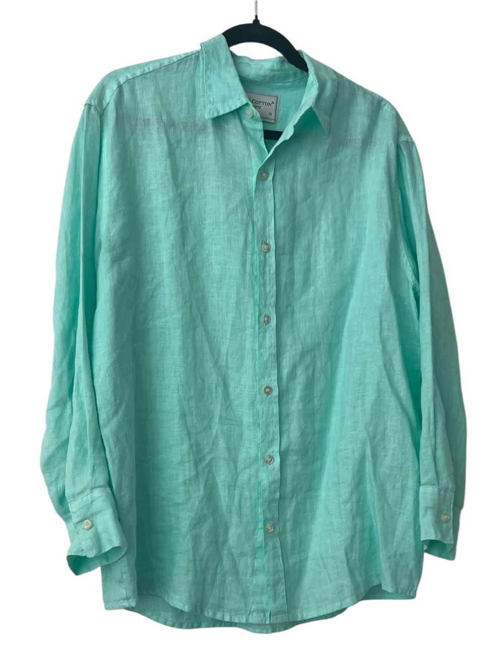Haris Cotton Loose Fit 100%
Linen Long Sleeve Shirt Size M - Picture 2 of 12